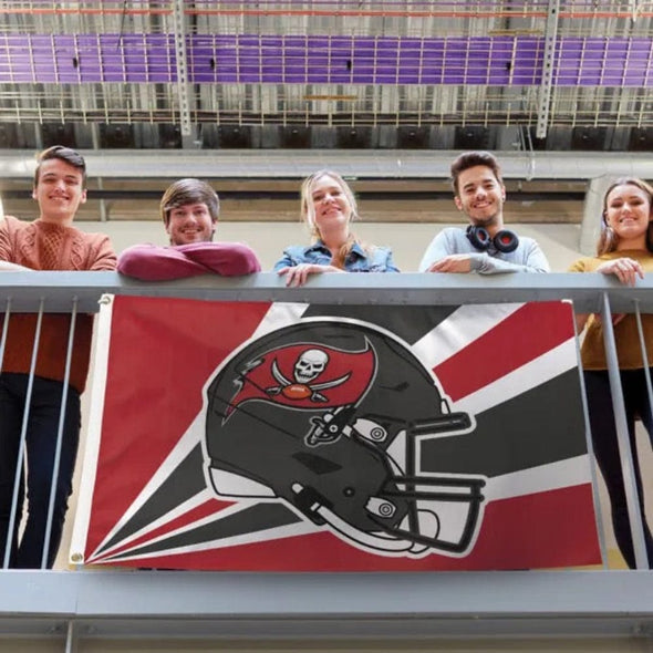 Tampa Bay Buccaneers Deluxe Retro Striped 3' x 5' Primary Logo Flag