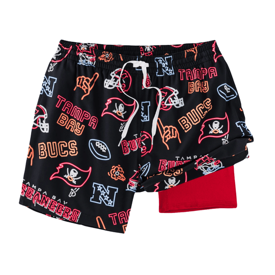 Tampa Bay Buccaneers Neon 5.5" NFL Classic Lined Swim Trunk