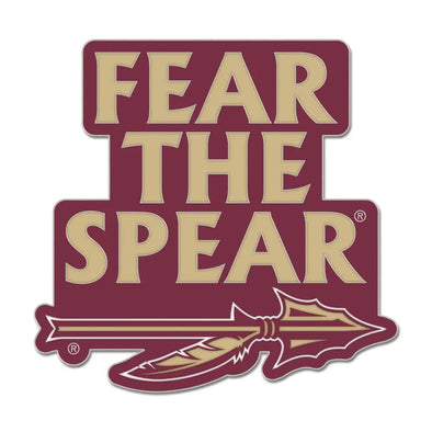Florida State Seminoles "Fear The Spear" Slogan Lapel Pin