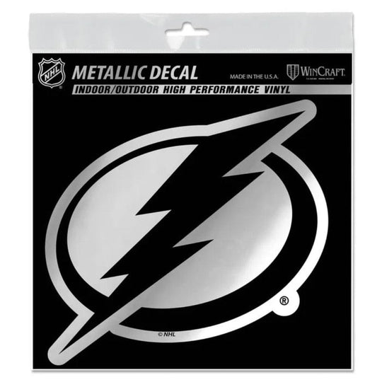 Tampa Bay Lightning 6" x 6" Metallic Primary Logo Multi-Use Decal