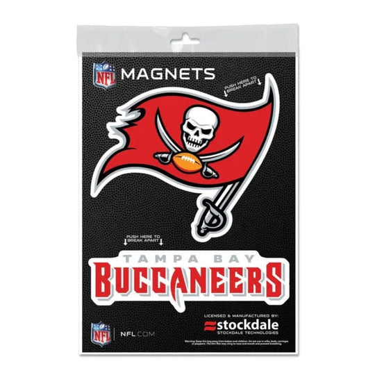 Tampa Bay Buccaneers Outdoor Primary Logo Die-Cut Magnets - Set of Two