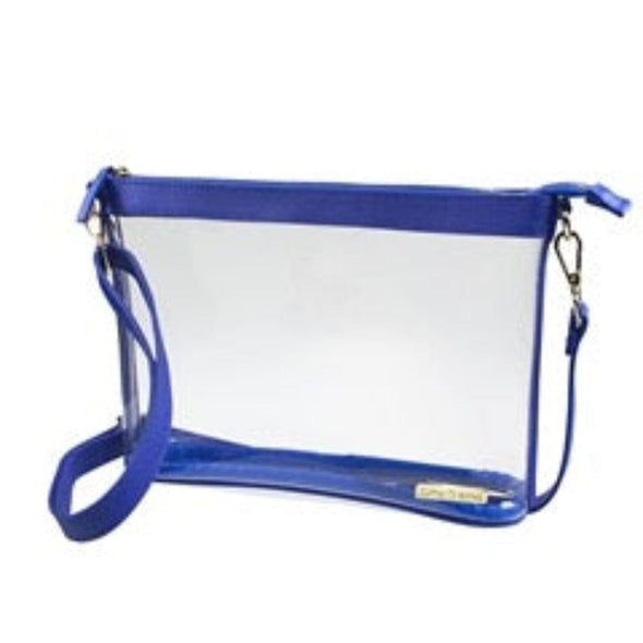 Gameday Large Crossbody Bag - Clear with Team Color Accents