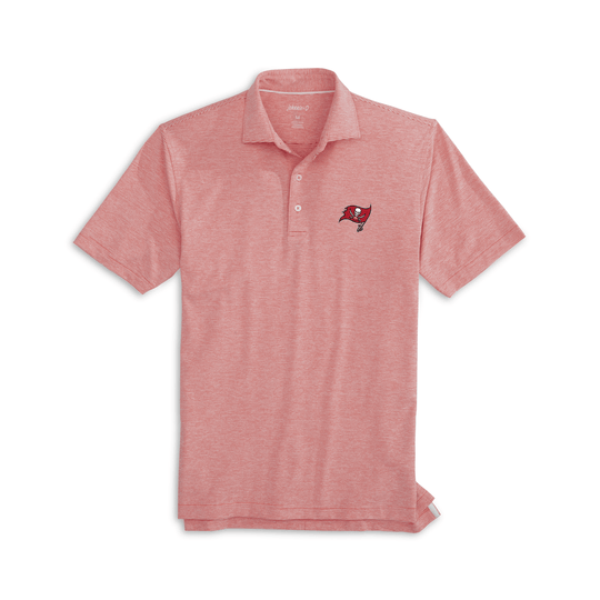 Tampa Bay Buccaneers Johnnie-O Primary Logo Lyndonn Striped Jersey Performance Polo