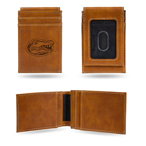 Florida Gators Premium Leather Front Pocket Wallet