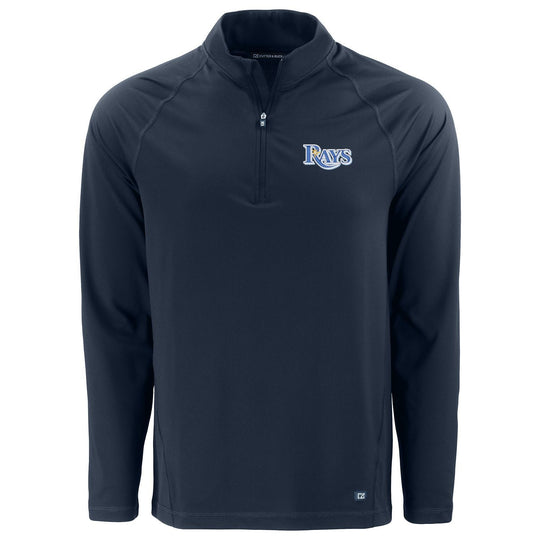 Tampa Bay Rays Cutter & Buck Primary Logo Prospect Featherlight Stretch 1/4 Zip Pullover