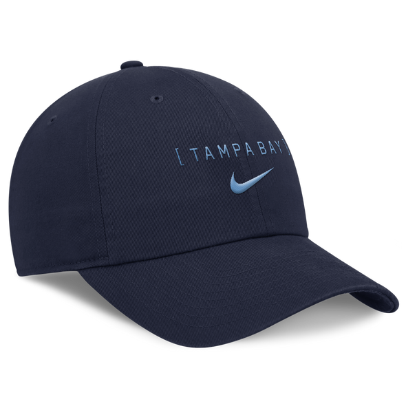 Tampa Bay Rays Nike Club Wordmark 'Tampa Bay' Swoosh Adjustable Hat