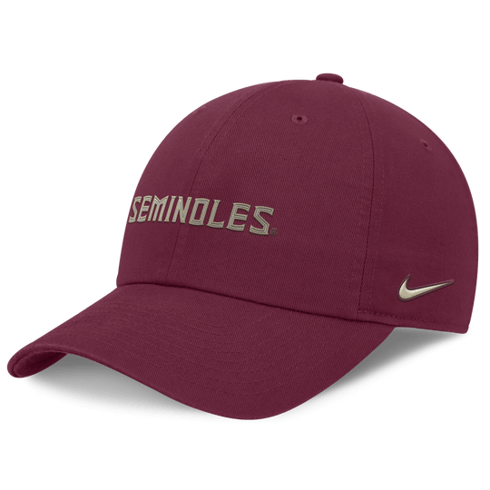 Florida State Seminoles Nike 2024 On-Field Club Unstructured Performance Adjustable Hat