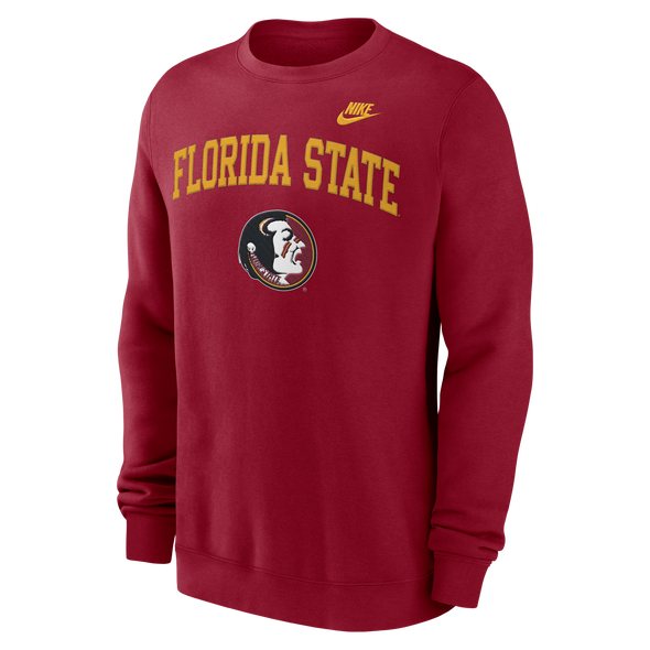 Florida State Seminoles Nike Vault Classic Arch Over Crew Sweatshirt