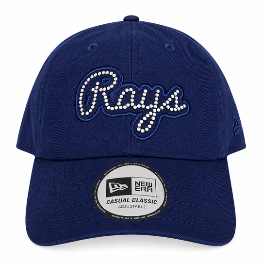 Tampa Bay Rays New Era Women's Rhinestone Script Casual Classic Adjustable Hat