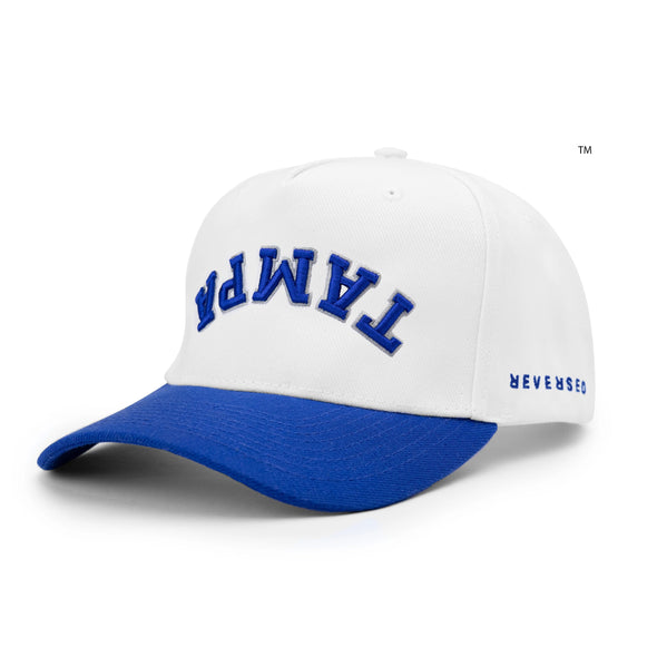 REVERSED Tampa Two Tone Casual Snapback Hat - White