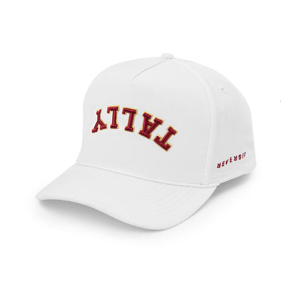 REVERSED Tally Performance Snapback Hat - White