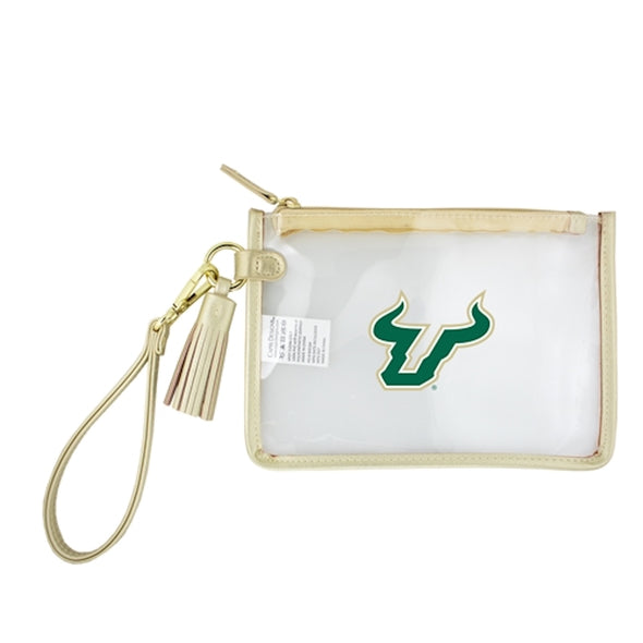 South Florida Bulls Primary Logo Clear Wristlet Bag