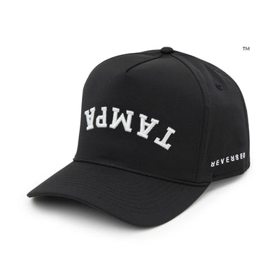 REVERSED Tampa Performance Snapback Hat - Black