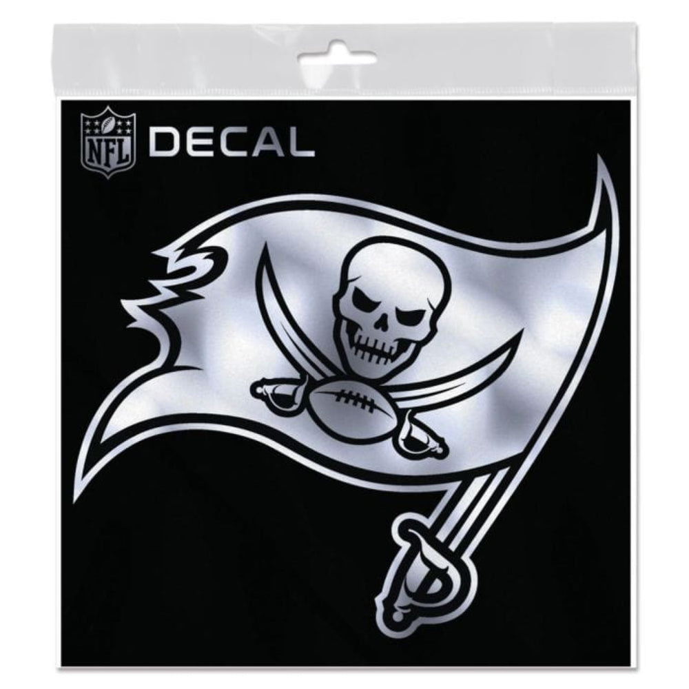 Tampa Bay Buccaneers 6" x 6" Primary Logo Metallic Decal Heads and Tails