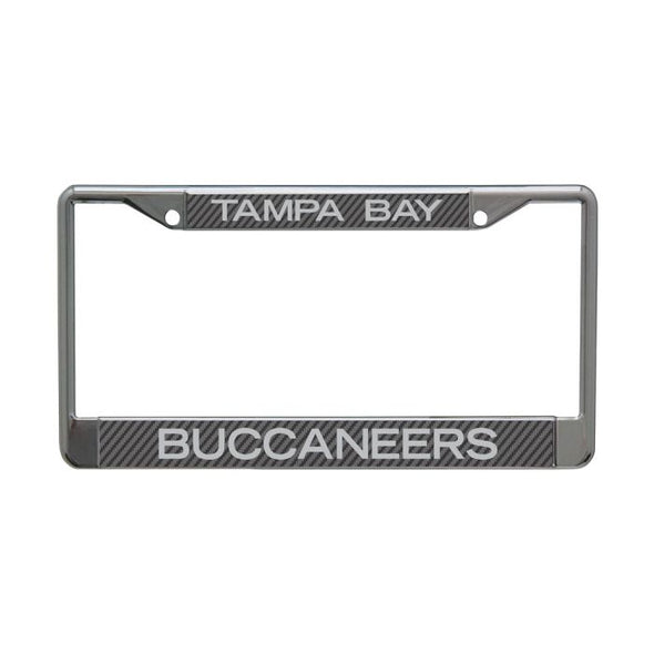 Tampa Bay Buccaneers Team Name Carbon Back License Plate Frame