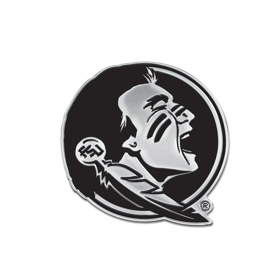 Florida State Seminoles Primary Logo Chrome Free Form Auto Emblem