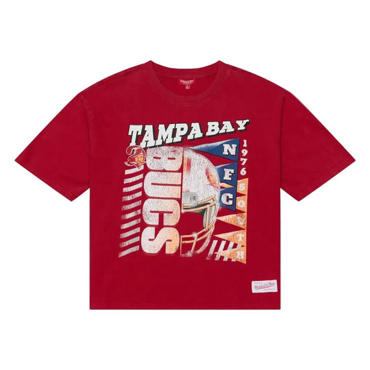 Tampa Bay Buccaneers Mitchell & Ness Women's Street Graphics Boxy Cropped Tee