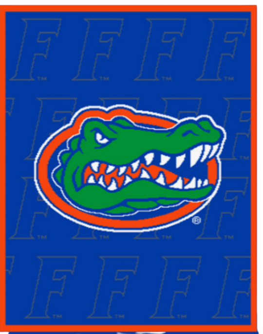 Florida Gators 63" x 53" Checkerboard Team Logo Knit Blanket