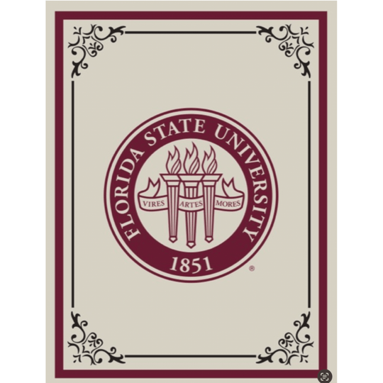 Florida State Seminoles 48" x 68"  University Seal Afghan Blanket