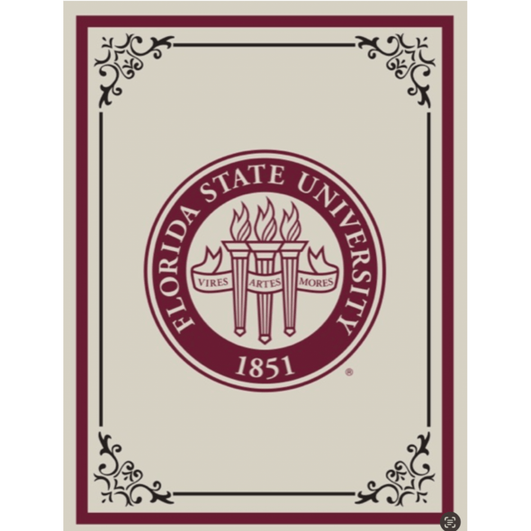 Florida State Seminoles 48" x 68" University Seal Afghan Blanket Jardine