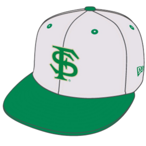 Florida State Seminoles Interlock Logo  Kelly Green 9Fifty Snapback Hat