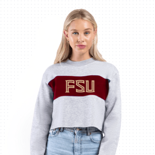 Florida State Seminoles Women's 'FSU' Wordmark Era Crewneck Sweater