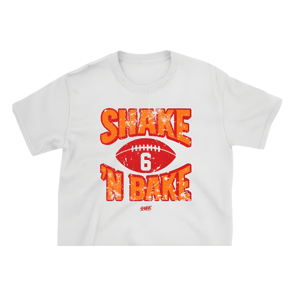 Tampa Bay Buccaneers Women's "Shake N Bake" Special Edition Cropped Tee