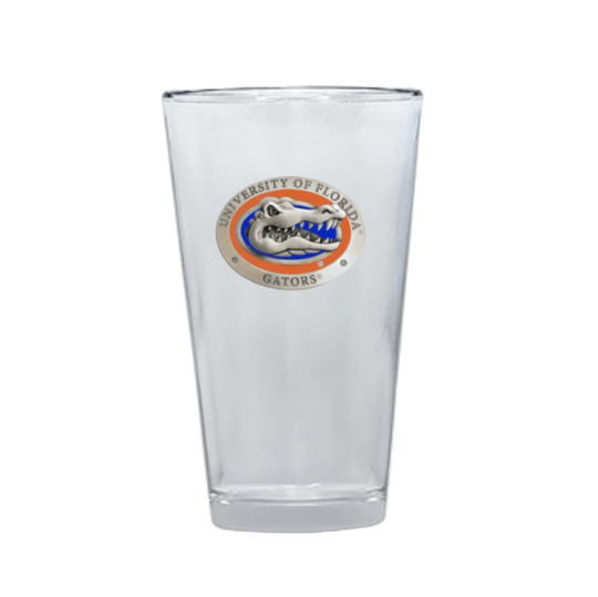 Florida Gators 16oz Pewter and Enamel Emblem Pint Glass