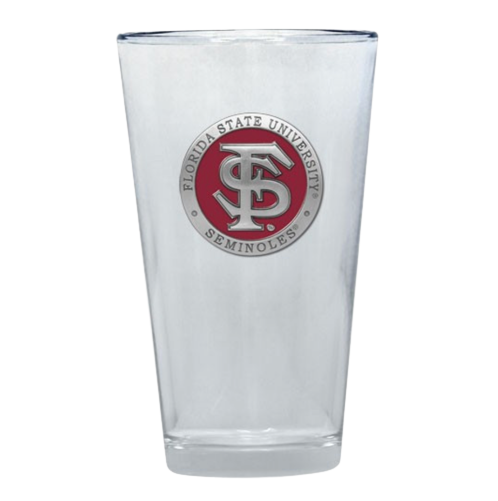 Florida State Seminoles 16oz Pewter Emblem Pint Glass