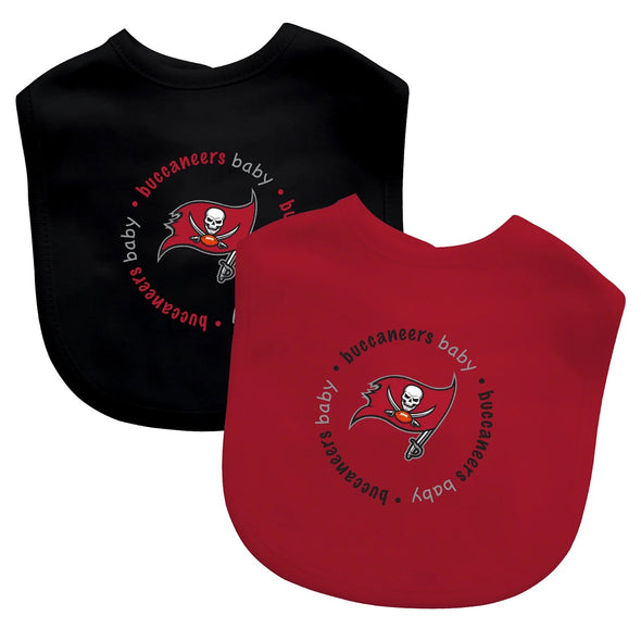 Tampa Bay Buccaneers 2-Pack Baby Bibs - White