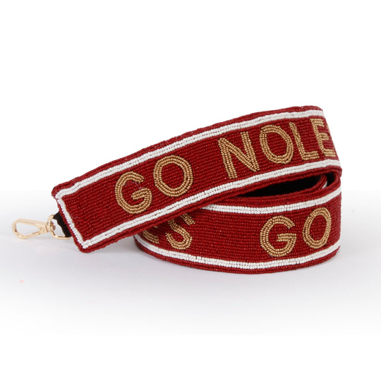 Florida State Seminoles 'GO NOLES' Slogan Beaded Purse Strap