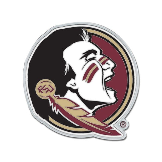 Florida State Seminoles Primary Logo Colored Chrome Free Form Auto Emblem