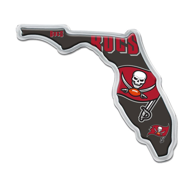 Tampa Bay Buccaneers Chromed Metal Domed Emblem