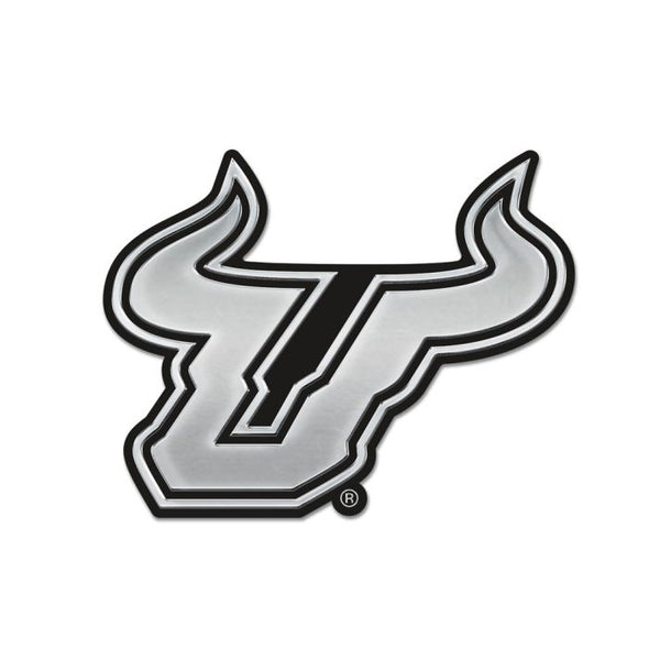 South Florida Bulls Primary Logo Chrome Auto Emblem