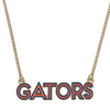 Florida Gators Wordmark 'GATORS' Outline Enamel Necklace Canvas Style