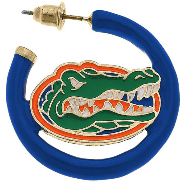 Florida Gators Primary Logo Enamel Hoop Earrings