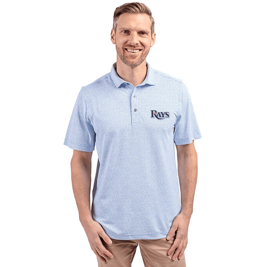 Tampa Bay Rays Wordmark Logo Virtue Eco Pique Botanical Print Recycled Polo