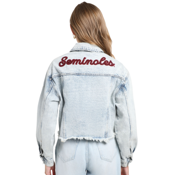 Florida State Seminoles Women's 'Seminoles' & Arrowhead Logo Jean Jacket