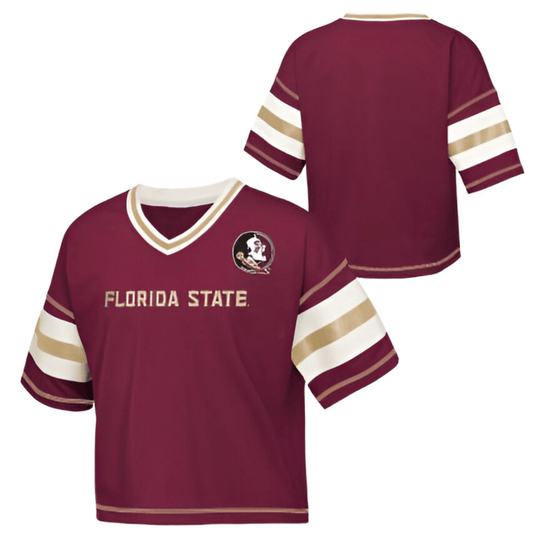 Florida State Seminoles Girls Youth Grid Iron Jersey Tee