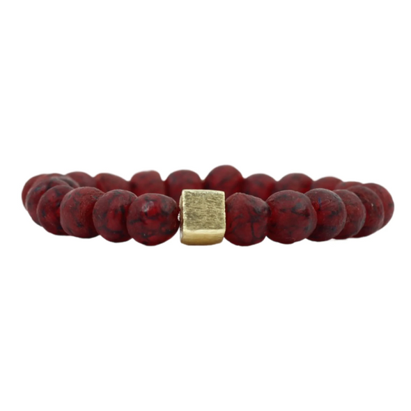 Florida State Seminoles Garnet Seaglass Bracelet