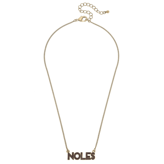 Florida State Seminoles Wordmark 'NOLES' Outline Enamel Necklace