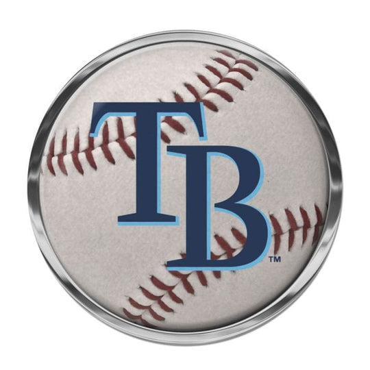 Tampa Bay Rays Chrome Metal Domed Auto Emblem