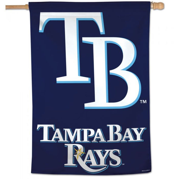 Tampa Bay Rays 28" x 40" Double Logo Vertical Flag