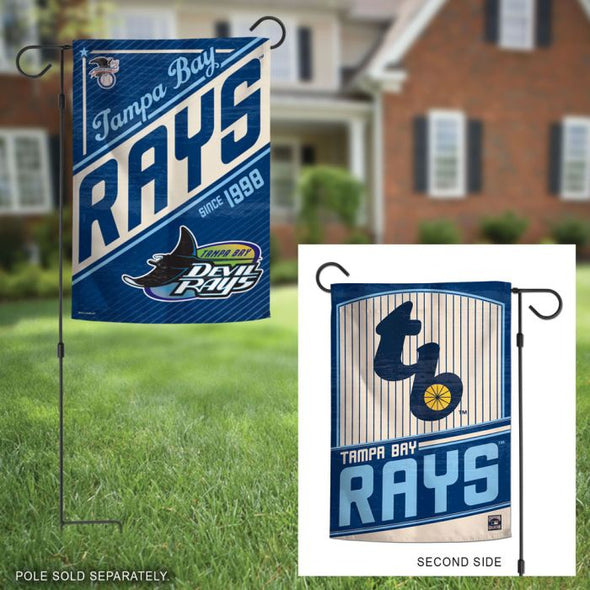 Tampa Bay Rays 12" x 18" Cooperstown Two Sided Garden Flag