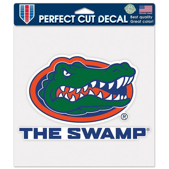 Florida Gators 8" x 8" The Swamp Slogan Perfect Cut Decal