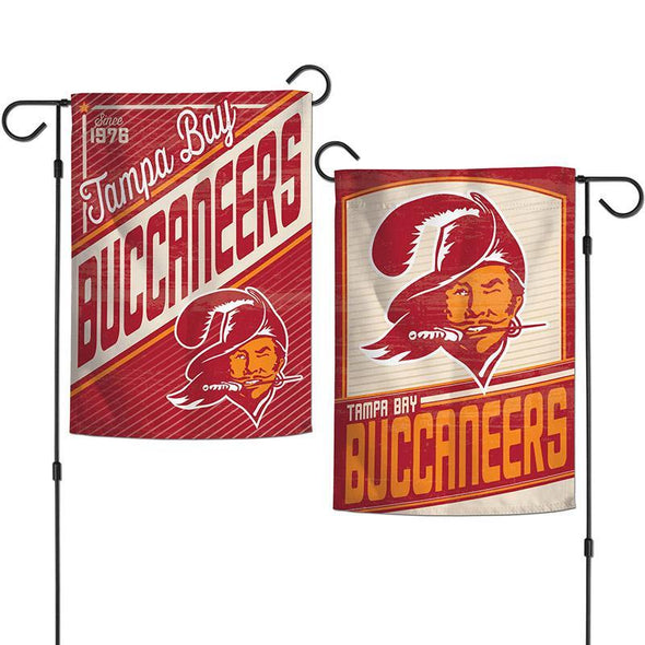 Tampa Bay Buccaneers 12" x 18" Two Sided Classic Retro Logo Garden Flag