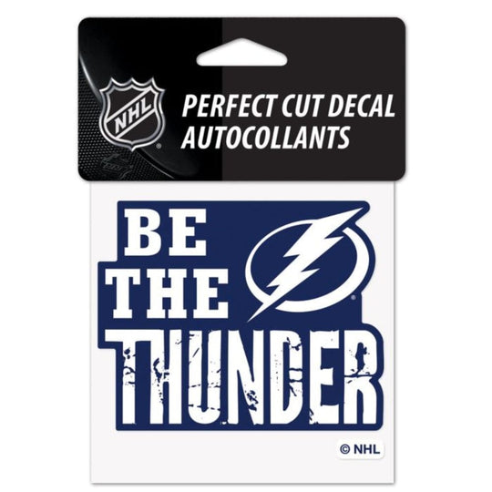Tampa Bay Lightning 4" x 4" Slogan Perfect Cut Decal