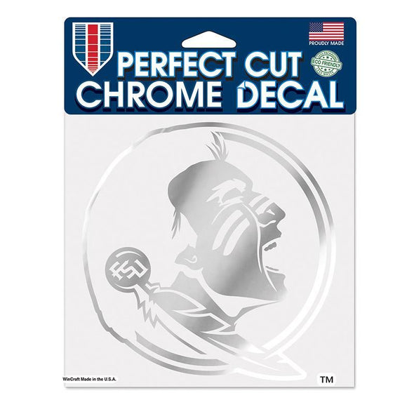 Florida State Seminoles 6" x 6" Chrome Primary Logo Perfect Cut Decal