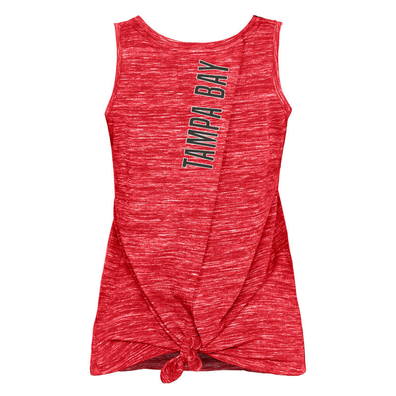 New Era Women's Red Tampa Bay Buccaneers Space Dye Tie-Back Tank Top