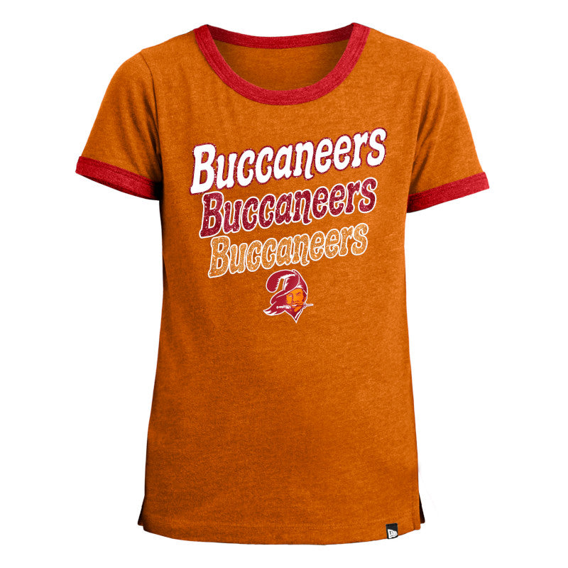 New Era Girls' Tampa Bay Buccaneers Sequins Red T-Shirt